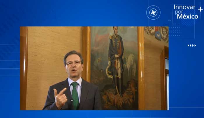 Secretario de Educación Pública, Esteban Moctezuma Barragán en la presentación de avances de Innovar por México.