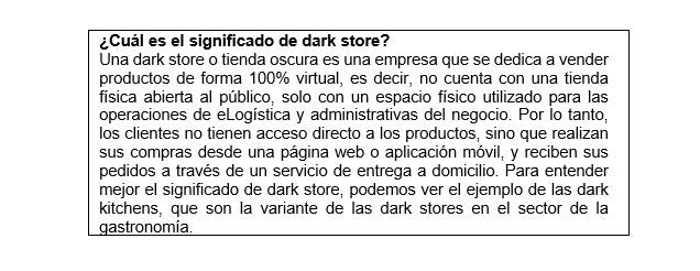 Dark store