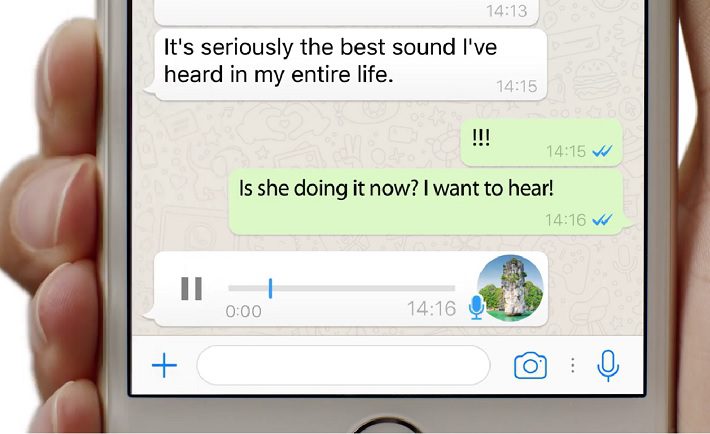 vista previa para mensajes de audio