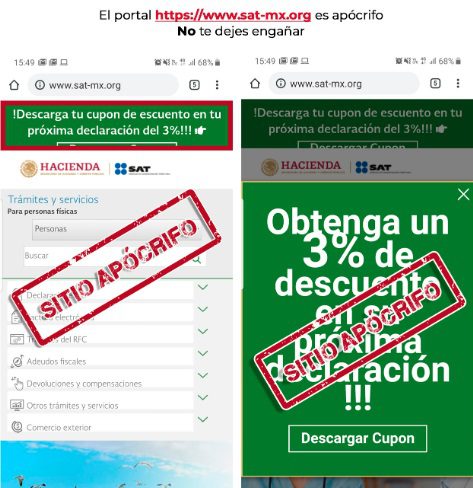 Detectan mensajes apócrifos del SAT,