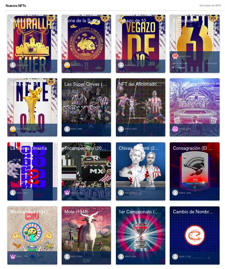 Algunos de los NFTs deportivos