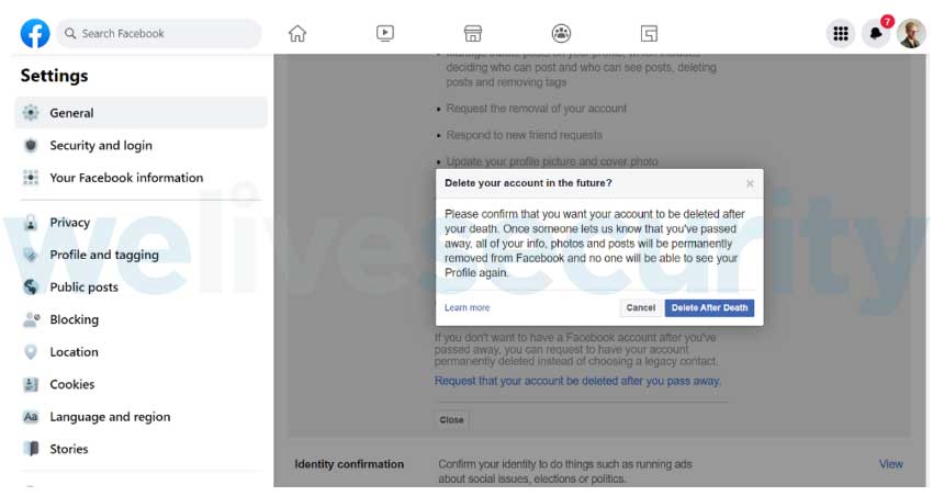 herencia digital o legado en facebook 